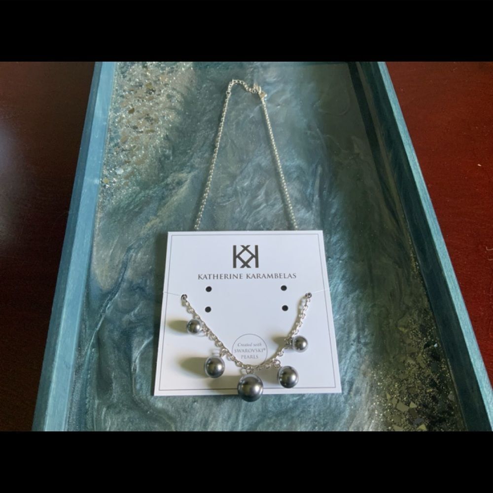 Katherine Karambelas Swarovski Pearls Dainty Necklace NWT